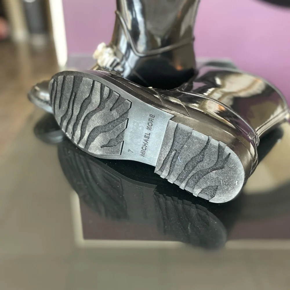 Michael Kors Glossy Black Winter Boots
